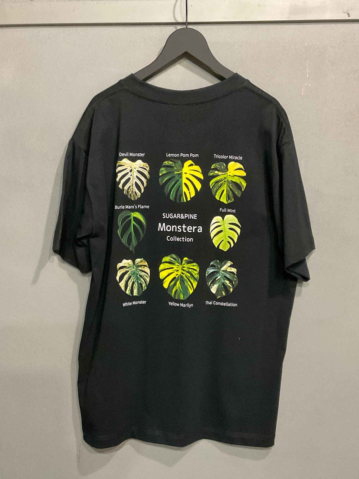 モンステラTシャツ　黒