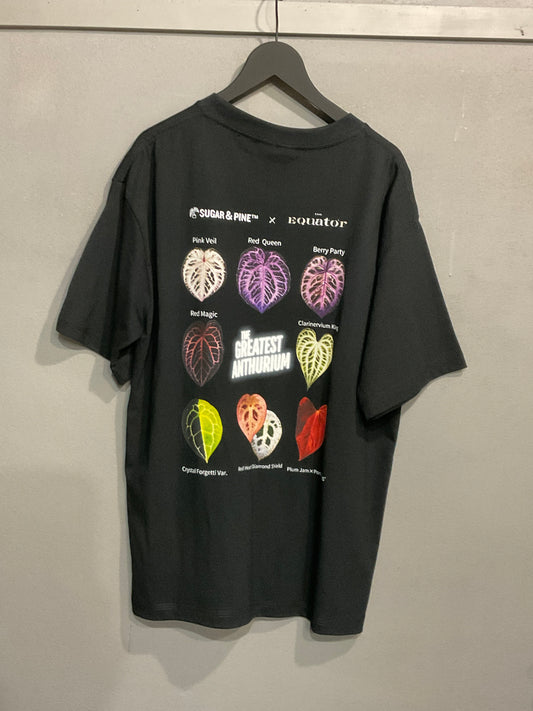 アンスリウムTシャツ　黒