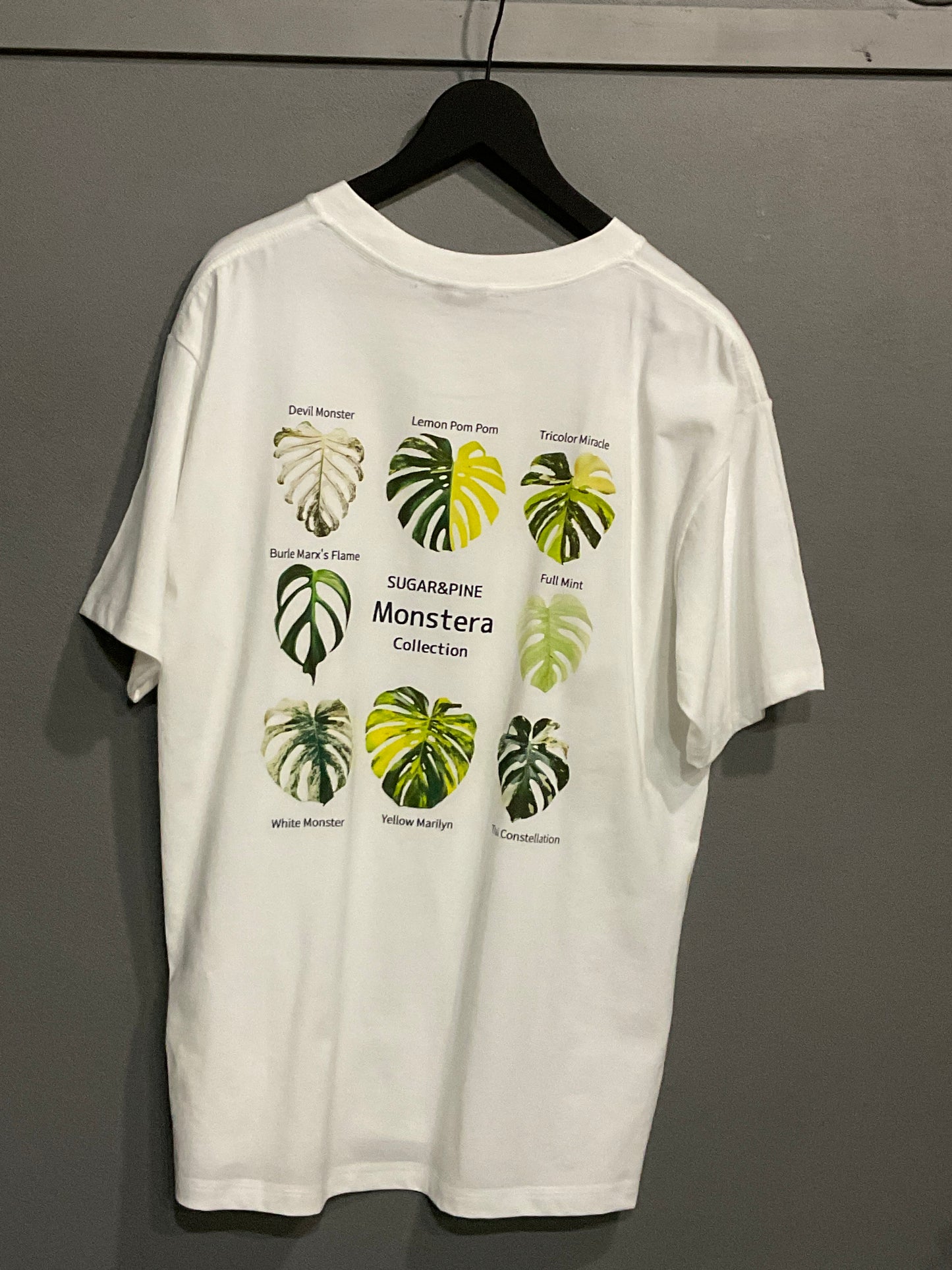 モンステラTシャツ　白